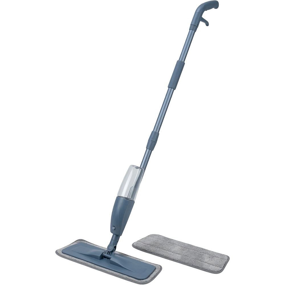 Gavno Flat Spray Mop with 600 ml Bottle and Two Pads Slate Blue - Product view
