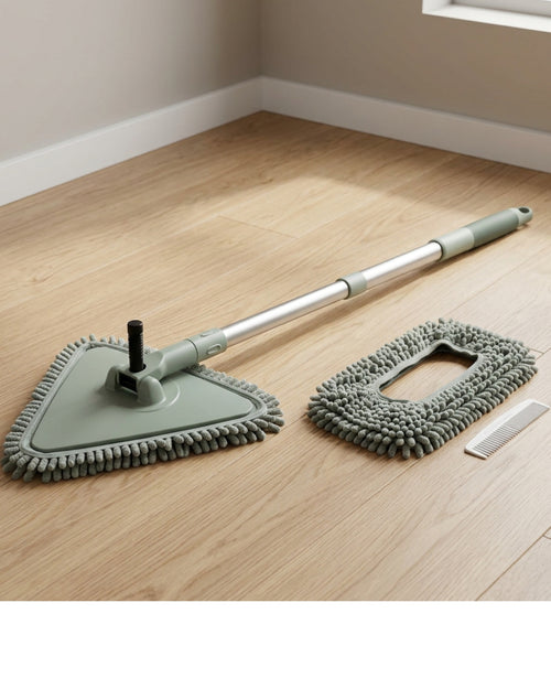 Gavno Triangular Chenille Dust Mop with Telescoping Handle Sage - Lifestyle view