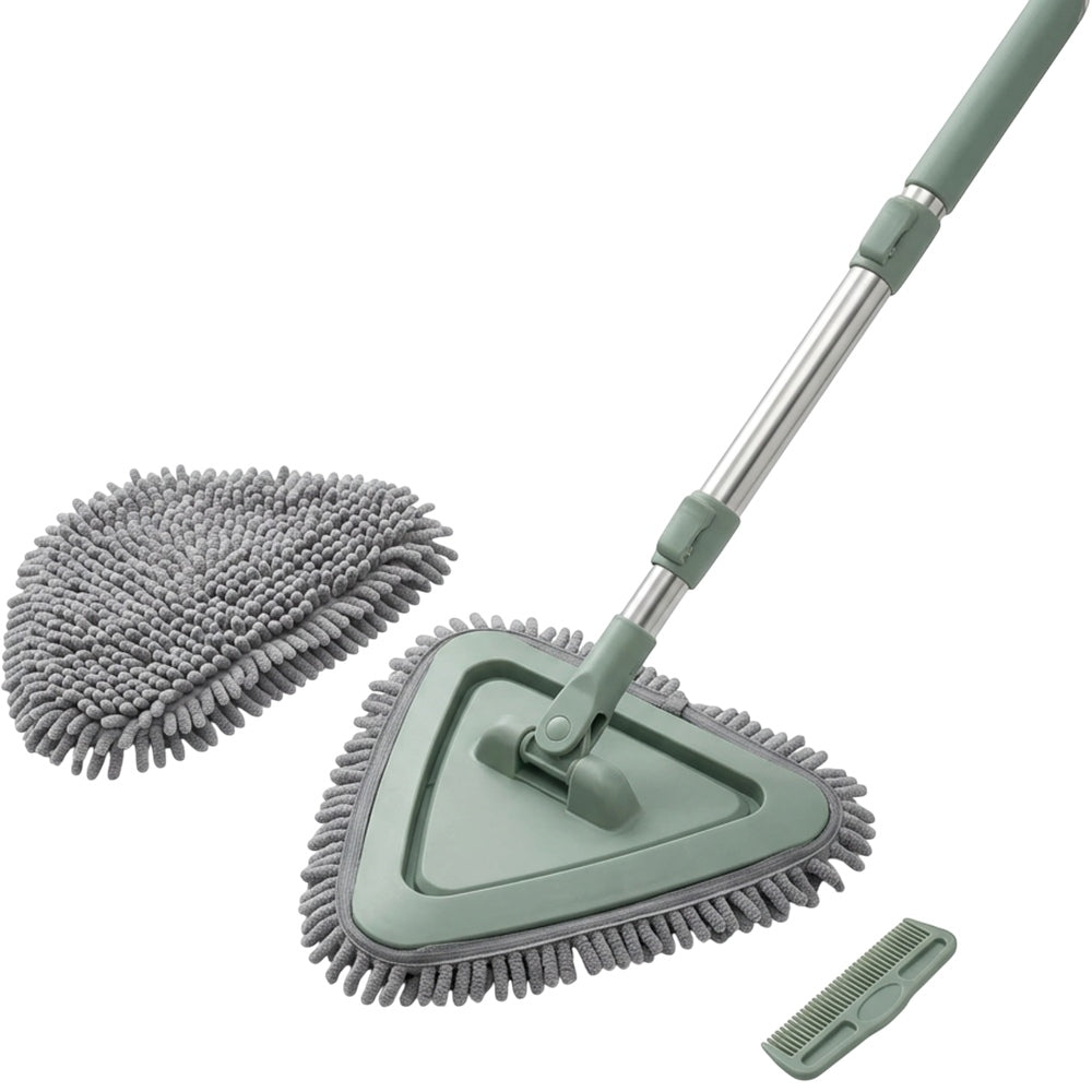 Gavno Triangular Chenille Dust Mop with Telescoping Handle Sage - Product view